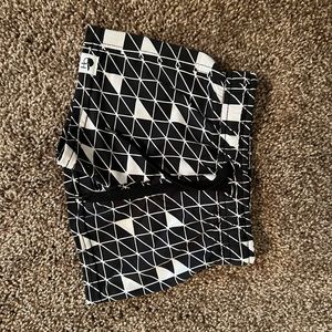 George Hats Triangle Print Swim Shorts in Black/White, 6-12M